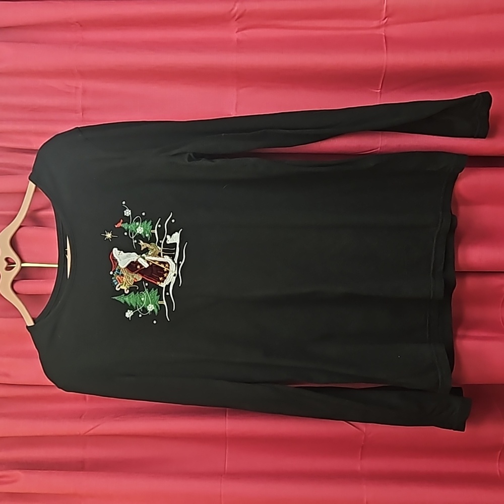 Skiing Santa Longsleeve Shirt